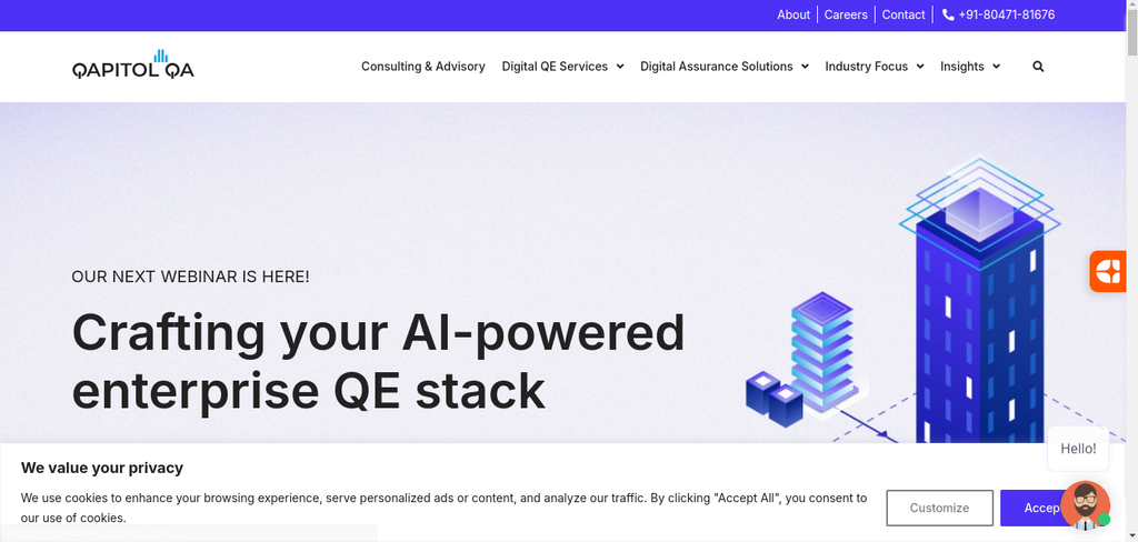 a snapshot of the company mentioned under the list of top software testing companies from India